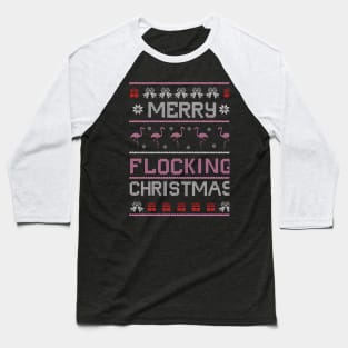 Merry Flocking Christmas Baseball T-Shirt